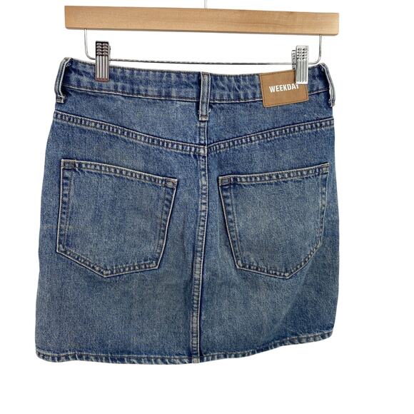 Weekday Jean Skirt Womens 4 EU 36 Wend Blue Denim Mini - Picture 3 of 7